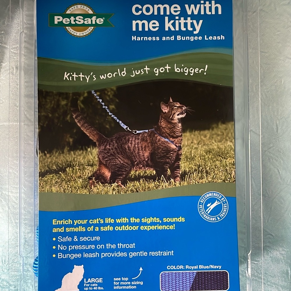 Kitty harness pet safe & secure / blue